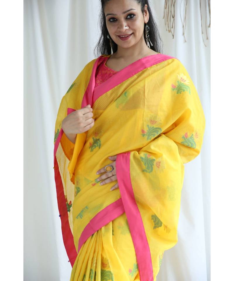 Hamza printed Cotton Sari