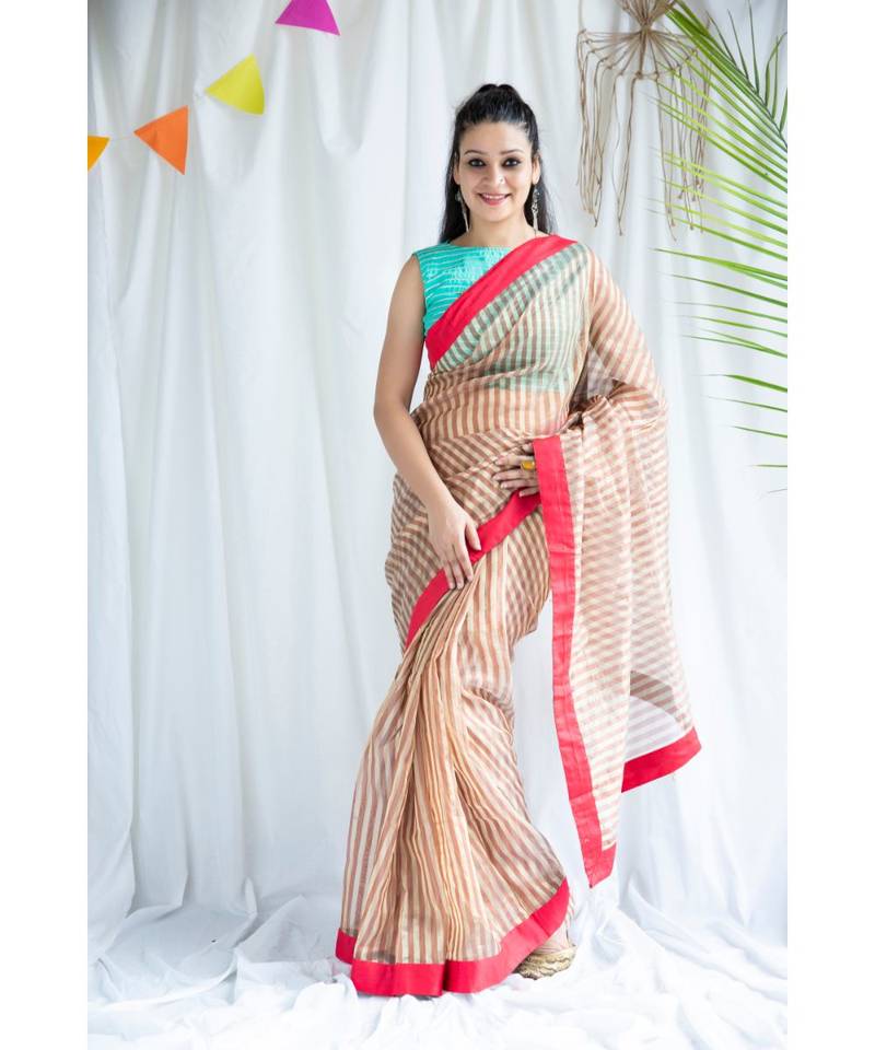 Nusrat printed Cotton Sari