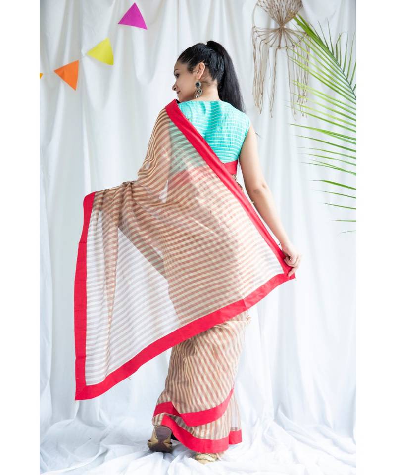 Nusrat printed Cotton Sari