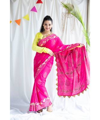 Tazmin printed Cotton Sari 1