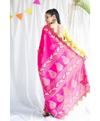 Tazmin printed Cotton Sari 3