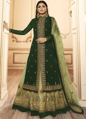 Green Embroidered Georgette Pakistani Salwar Kameez 1