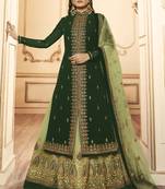 Green Embroidered Georgette Pakistani Salwar Kameez
