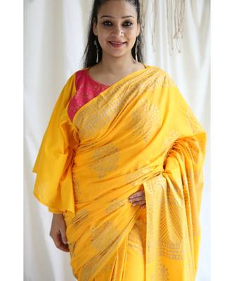 Afsana printed Cotton Sari 4