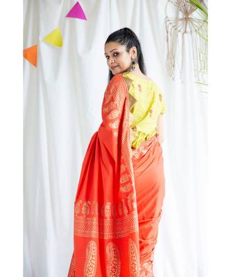 Hasina printed Cotton Sari 5
