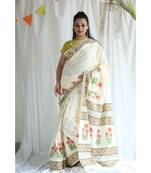 Noor printed Cotton Sari