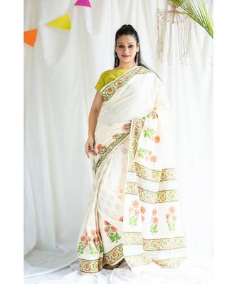 Noor printed Cotton Sari 2