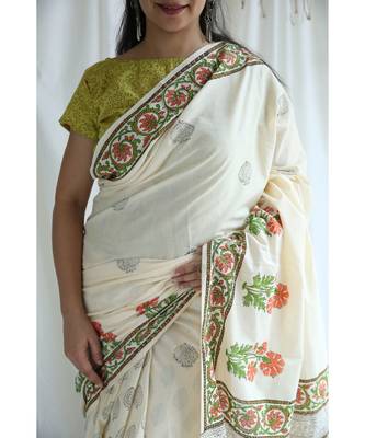 Noor printed Cotton Sari 4
