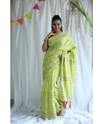 Gulzaar printed Cotton Sari 2