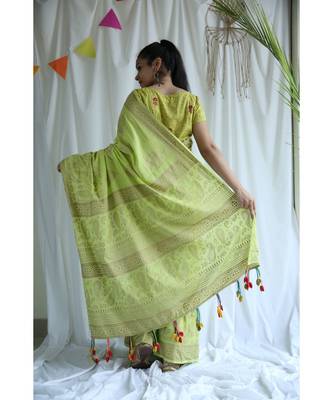 Gulzaar printed Cotton Sari 3