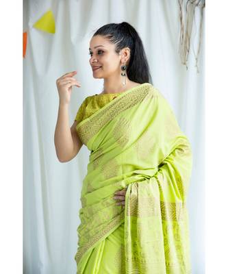 Gulzaar printed Cotton Sari 4