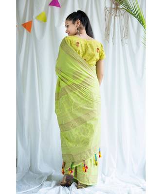 Gulzaar printed Cotton Sari 5