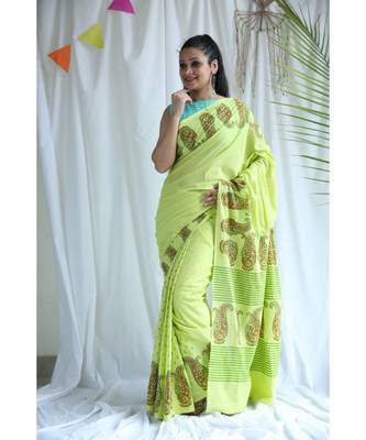 Anguri printed Cotton Sari 1