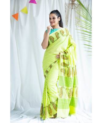 Anguri printed Cotton Sari 2