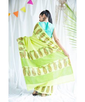 Anguri printed Cotton Sari 5