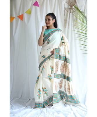 Farozen printed Cotton Sari 2
