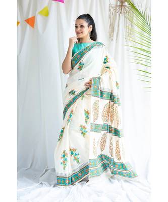 Farozen printed Cotton Sari 3