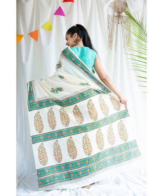 Farozen printed Cotton Sari 5