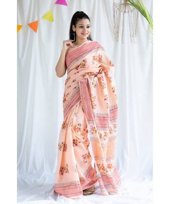 Javeda printed Cotton Sari 1