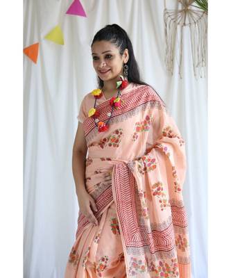 Javeda printed Cotton Sari 4