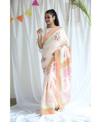 Ruhanika printed Cotton Sari 1