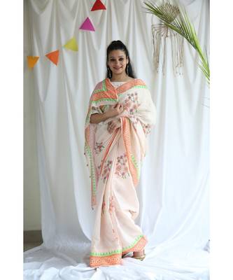 Ruhanika printed Cotton Sari 2