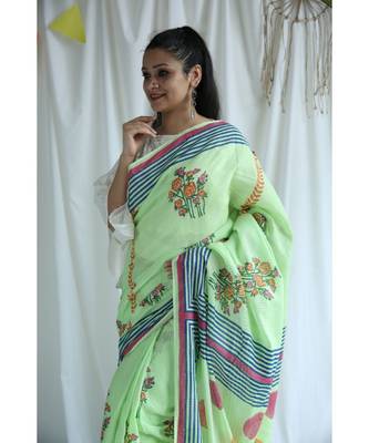 Rubee printed Cotton Sari 3