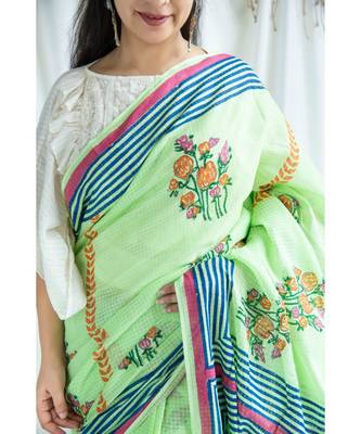 Rubee printed Cotton Sari 4