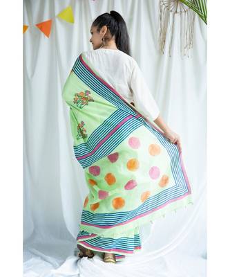Rubee printed Cotton Sari 5