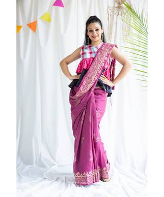 Rukmani printed Cotton Sari 1