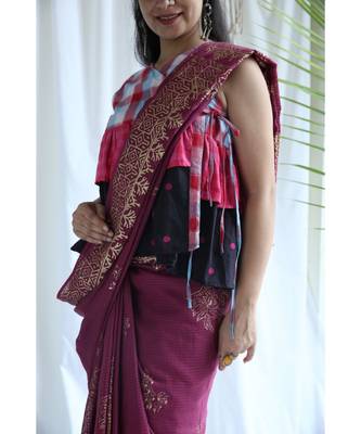 Rukmani printed Cotton Sari 5