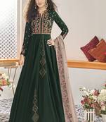 green embroidered viscose readymade suits