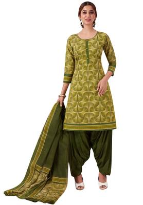 Green Printed Cotton Salwar 1