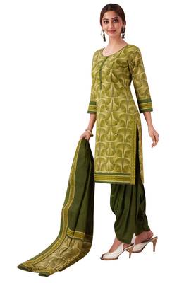 Green Printed Cotton Salwar 3