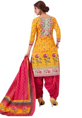 Yellow Printed Cotton Salwar 2