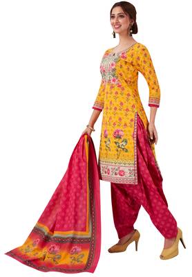 Yellow Printed Cotton Salwar 3