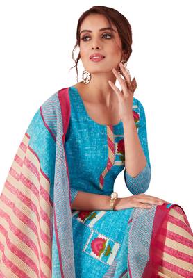 Blue Printed Cotton Salwar 4