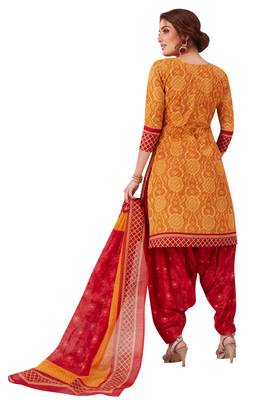 Gold Printed Cotton Salwar 2