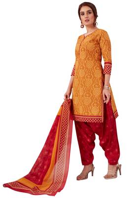 Gold Printed Cotton Salwar 3