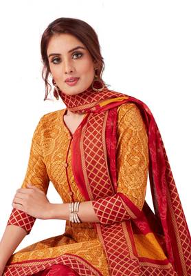 Gold Printed Cotton Salwar 4