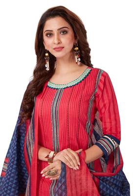 Red Printed Cotton Salwar 4