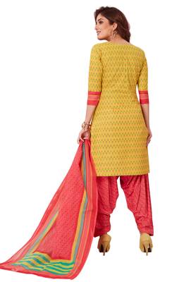 Yellow Printed Cotton Salwar 2