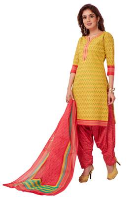 Yellow Printed Cotton Salwar 3