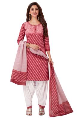 Maroon Printed Cotton Salwar 1