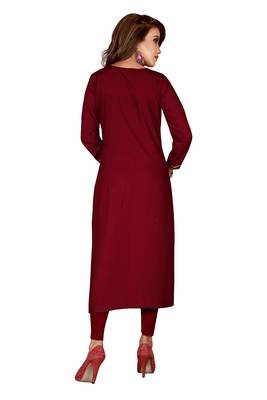 Multicolor plain rayon ethnic-kurtis 4