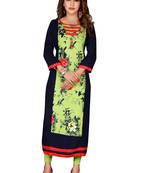 Multicolor plain rayon ethnic-kurtis