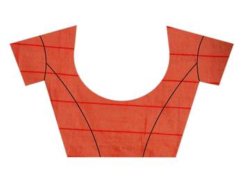 Kimisha Lgreen Cotton Border Work Checks Pattern Saree With Contrast Color Blouse 3