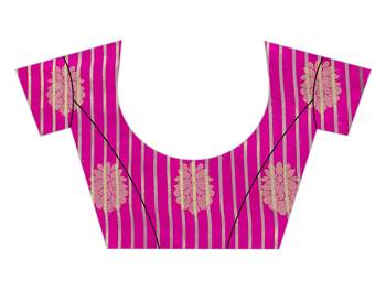 Kimisha Magenta Art Silk Jacquard & Zari Butta Woven Saree With Running Blouse 3