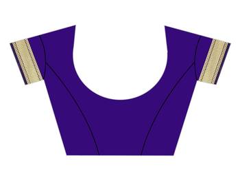 Kimisha Violet Silk Blend Jacquard Woven Saree With Running Blouse 3