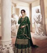 Green embroidered georgette salwar